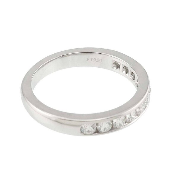 TIFFANY Co. Half Diamond Band Ring Pt Platinum size4.75-5 - Picture 6 of 16